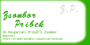 zsombor pribek business card